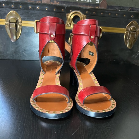 Isabel Marant Leather Jaeryn Sandal Boots - Picture 6 of 16
